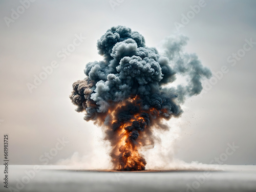 Explosion isolated on white background. 
