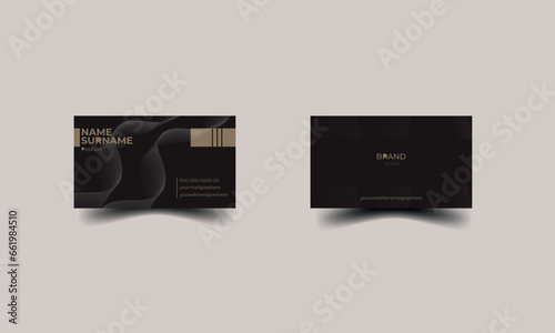 Visiting card for business and personal use. Modern and creative card with company logo. Vector illustration design. Vector business card template. 