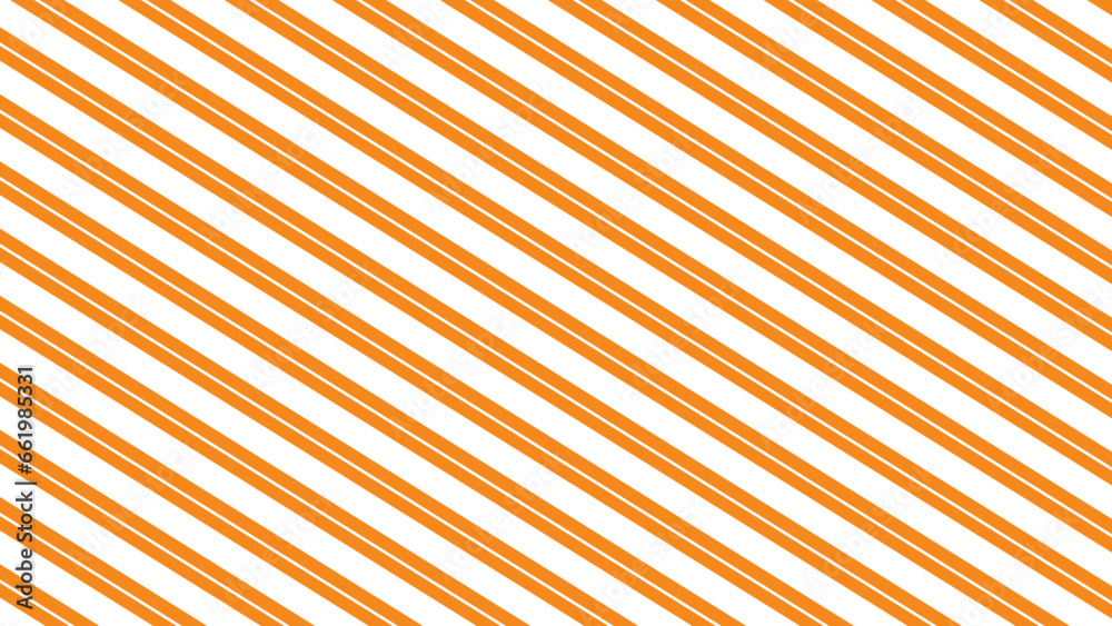 Obraz premium Orange and white diagonal striped background