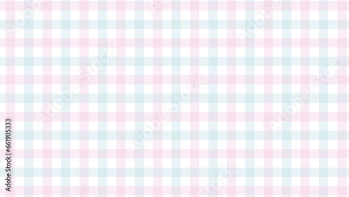 Pink and blue plaid fabric texture as a background 