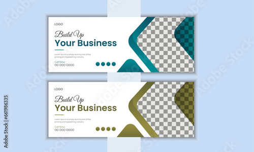 Professional, Modern, Unique Facebook cover design template. photo
