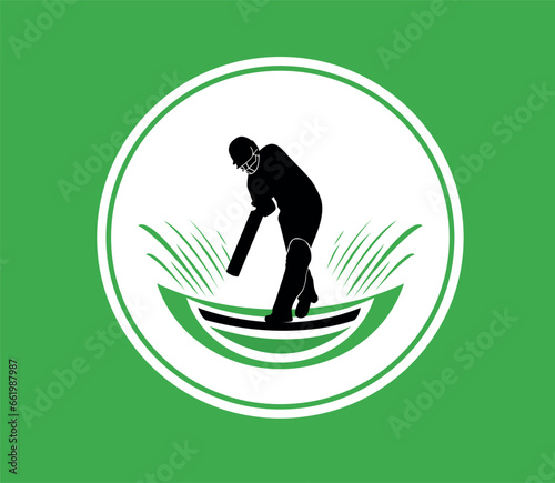Vector Cricket Team logo manually created