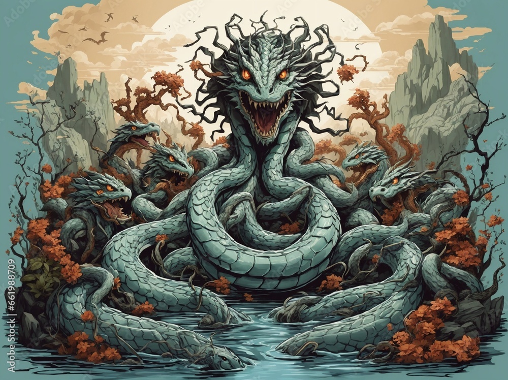 Obraz premium Snake queen of the wild, ai generated