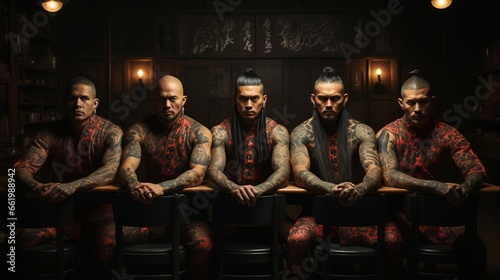 Photographie A man with yakuza style tattoos