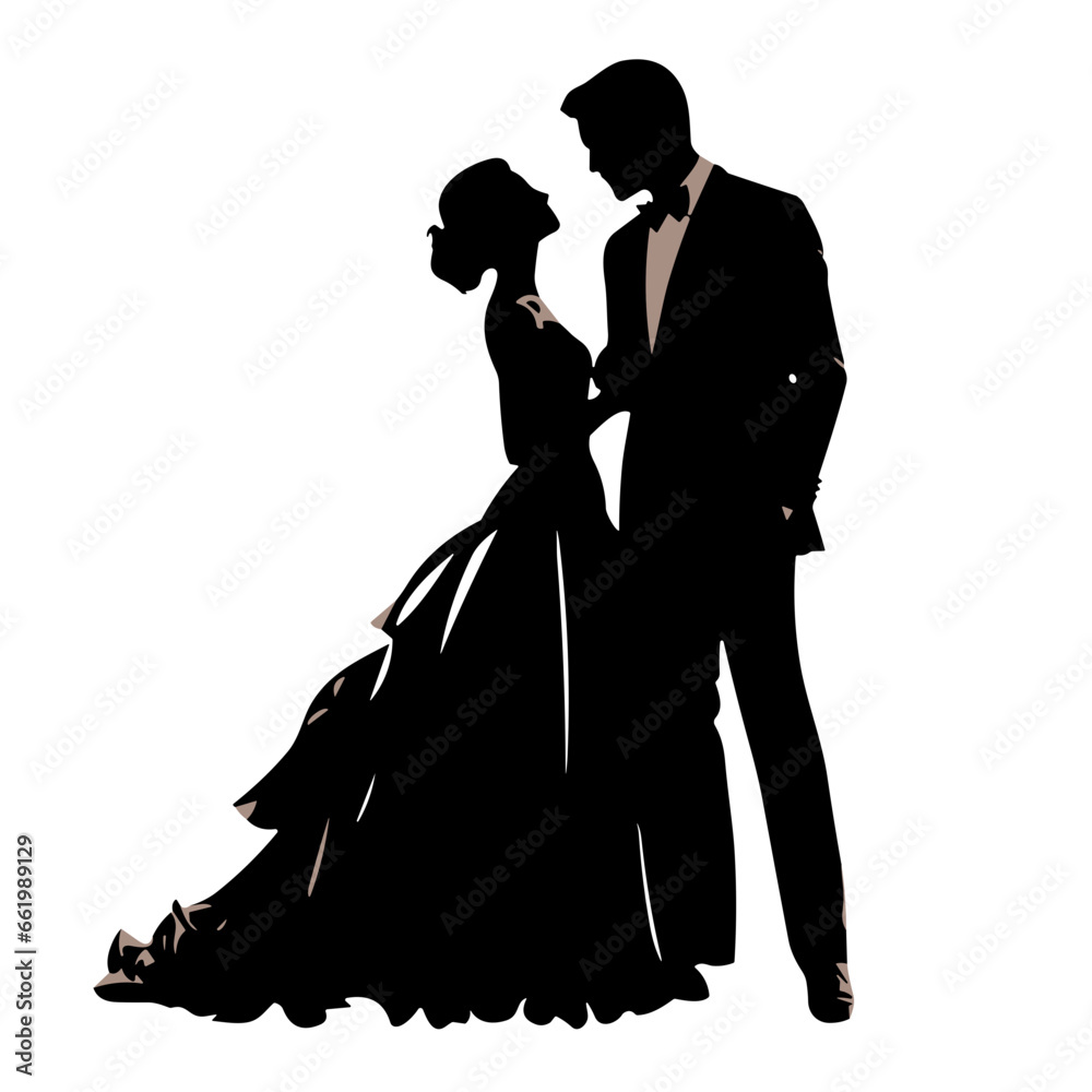 Bride and groom, Bride and groom silhouette, Bride and groom svg, Bride and groom png, wedding clipart, bride PNG, bride silhouette, 