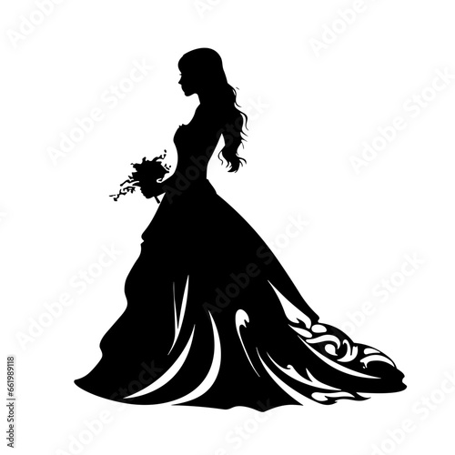 Bride and groom, Bride and groom silhouette, Bride and groom svg, Bride and groom png, wedding clipart, bride PNG, bride silhouette, 