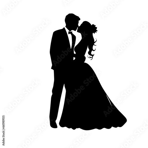 Bride and groom, Bride and groom silhouette, Bride and groom svg, Bride and groom png, wedding clipart, bride PNG, bride silhouette, 