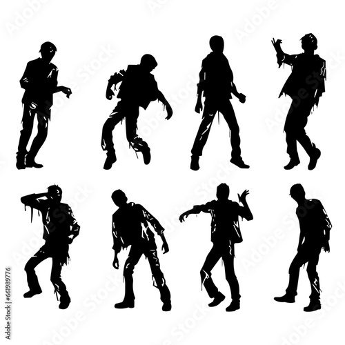 Zombie silhouette, zombie svg, zombie vector, zombie, Halloween clipart, Halloween svg, 