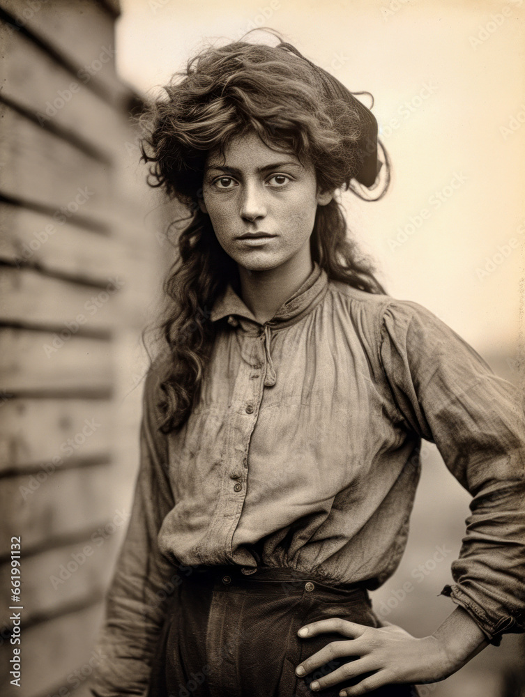 Retro Portrait of Unknown Young Woman from the turn of the Century Around 1880 to 1930 Wallpaper Background Card Cover Digital Art Retro Portrait of Unknown Young Woman from the turn of the Century Around 1880 to 1930 Wallpaper Background Card Cover Digital Art