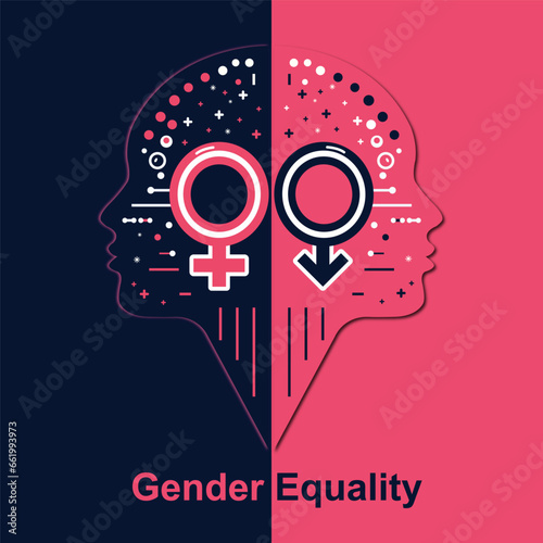 gender equality concept, sexuality concept with male and female, women's rights