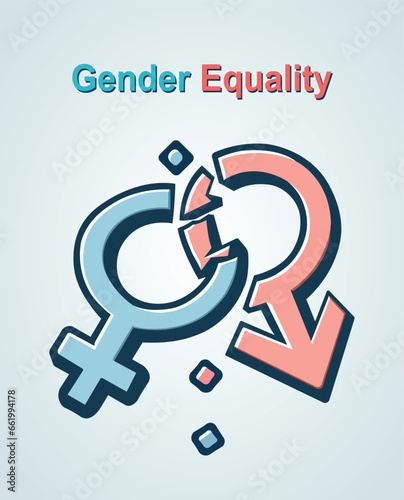 gender equality concept, sexuality concept with male and female, women's rights