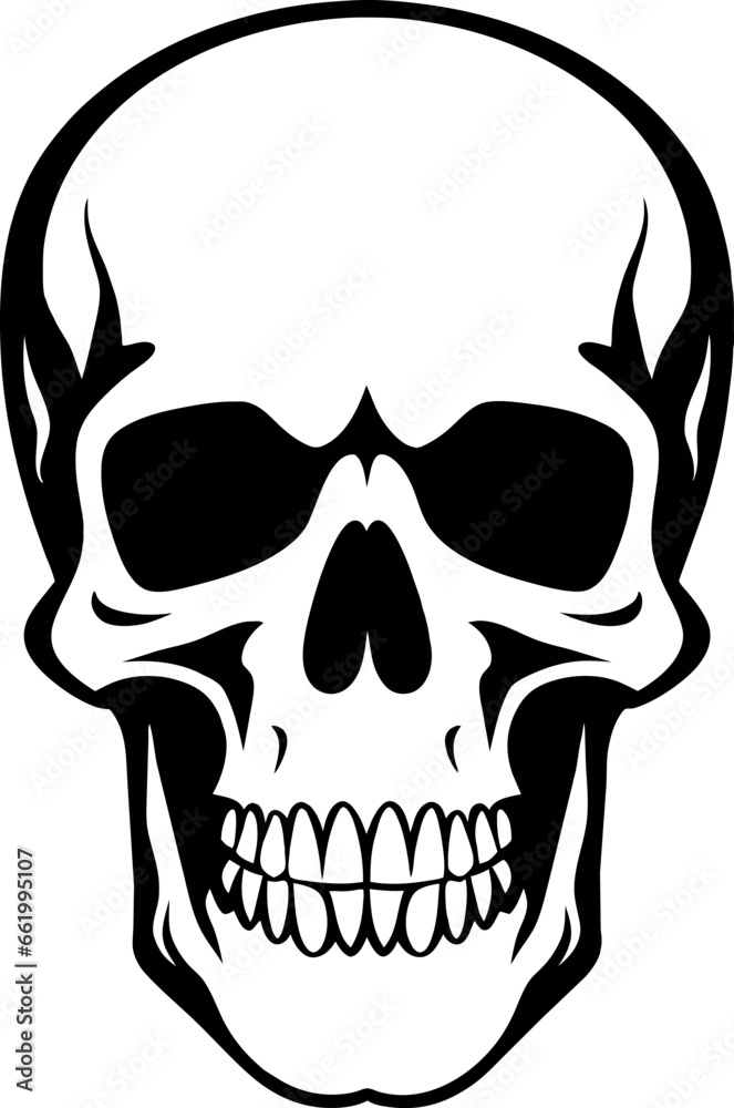 Human skull death or dead flat vector icon for games and websites Human skull death or dead flat vector icon for games and websites
