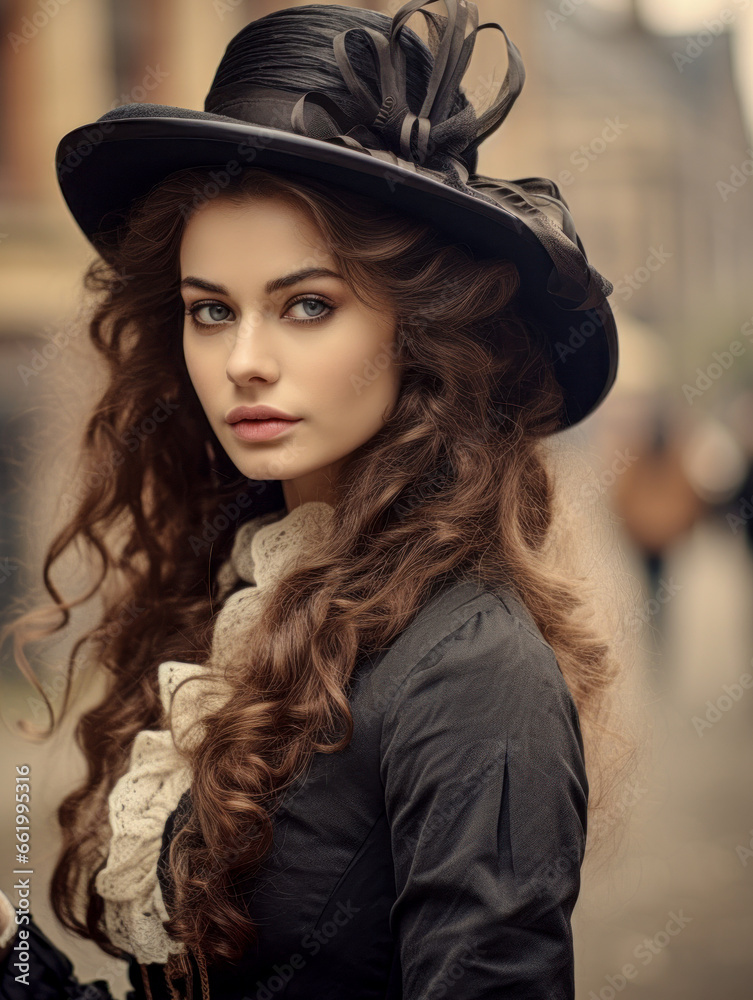 Retro Portrait of Unknown Young Woman from the turn of the Century Around 1880 to 1930 Wallpaper Background Card Cover Digital Art Retro Portrait of Unknown Young Woman from the turn of the Century Around 1880 to 1930 Wallpaper Background Card Cover Digital Art