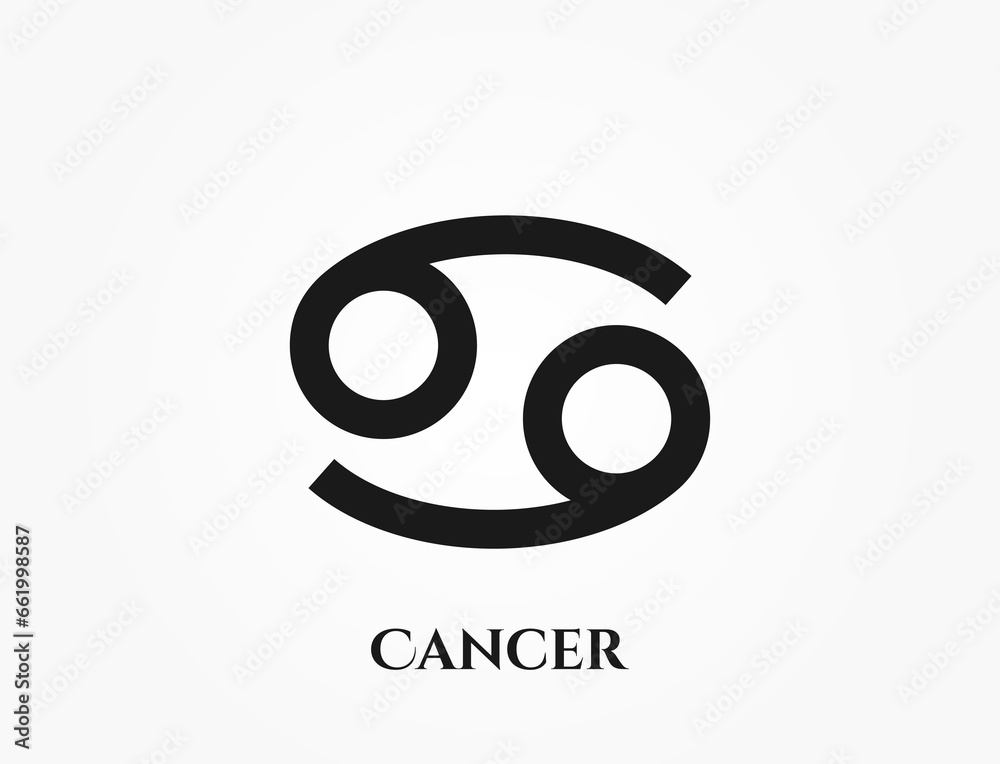 cancer zodiac symbol. astrological and horoscope icon. isolated vector image cancer zodiac symbol. astrological and horoscope icon. isolated vector image