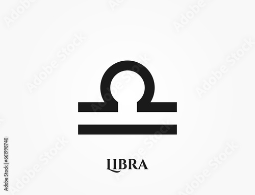 libra zodiac symbol. astrological and horoscope icon. isolated vector image
