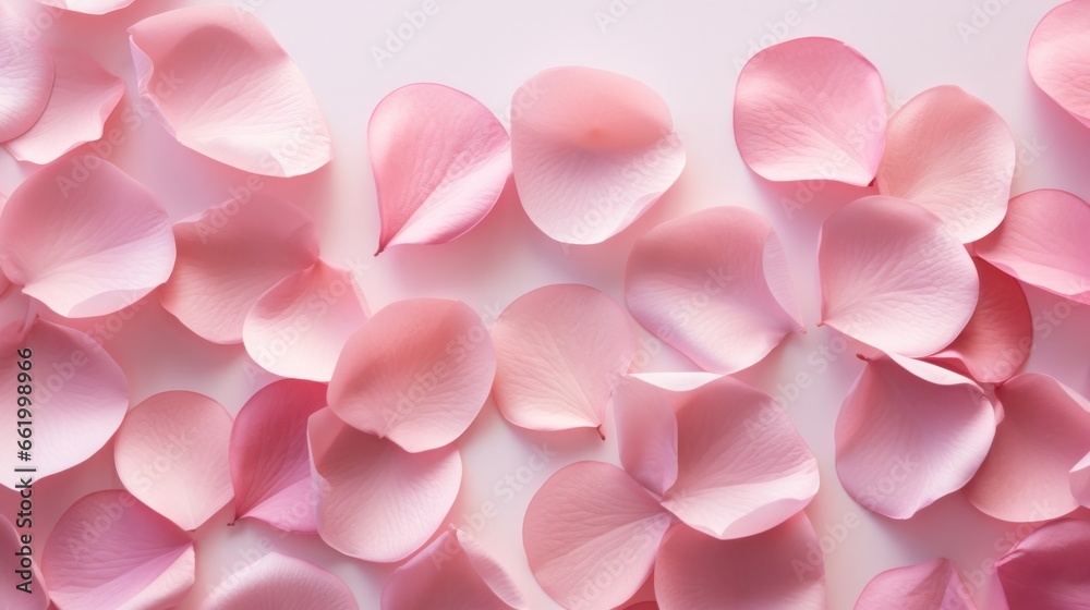rose petals on light pink background