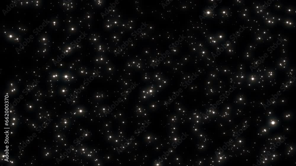 Stars glowing abstract motion background shining particles loop video animation.