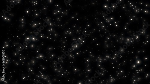 Stars glowing abstract motion background shining particles loop video animation.