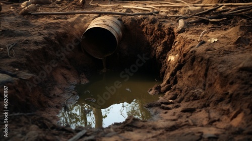 A contaminated well with unsafe drinking water. photo