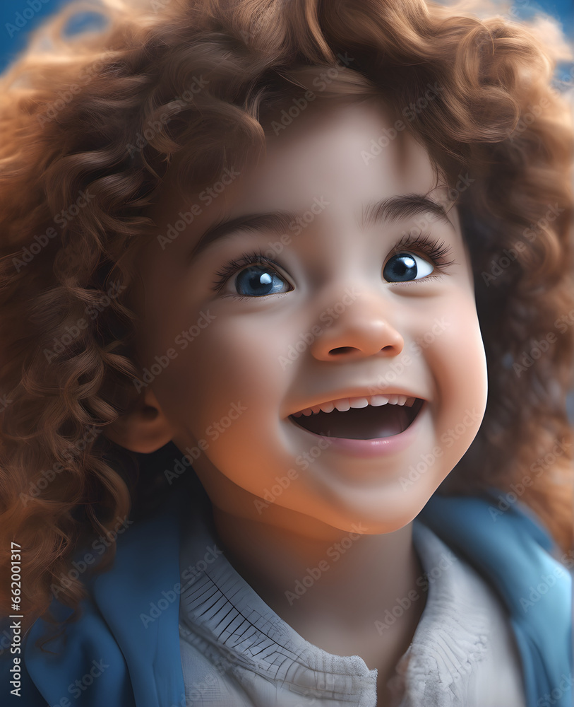 Energetic Young Girl with Astonished Expression Looking Up. generative AI Energetic Young Girl with Astonished Expression Looking Up. generative AI