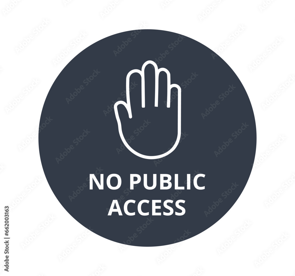 Monochromatic Hand No Public Access Symbol
Monochromatic Hand No Public Access Symbol
