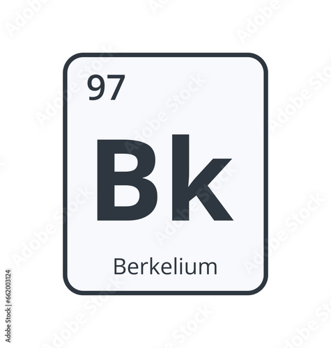 Berkelium Chemical Symbol. 