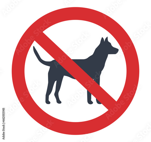 Isolated No dogs allowed symbol

