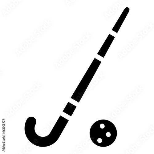 Field Hockey Stick Icon Style