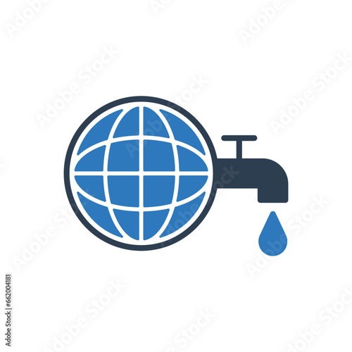 Save World Water Icon
