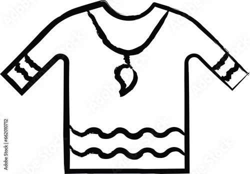 Dress hand drawn vector illustration