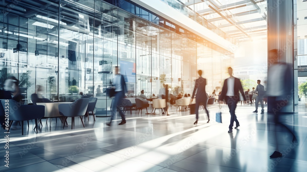 Modern urban atmosphere with professionals on the move in an illuminated glass building. This dynamic and bright workspace evokes business, collaboration and growth. Modern urban atmosphere with professionals on the move in an illuminated glass building. This dynamic and bright workspace evokes business, collaboration and growth.