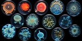Diverse Blue Microbes, Shedding Light on the Intricate Realm of Bacteria, Viruses, and Microbes That Influence Health and Disease