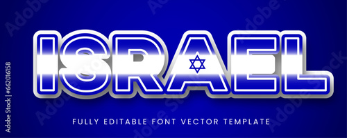 Israel Patriotic Text Effect template