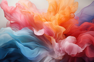 An abstract watercolor painting with a blend of soothing pastel colors, evoking a sense of calm and creativity. Concept of artistic inspiration. Generative Ai.