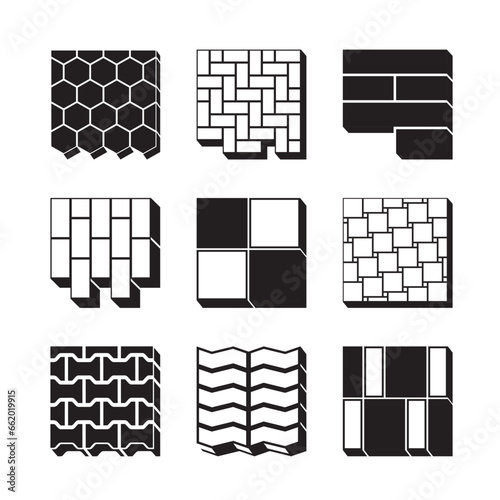 Concrete paving blocks - vector illustration