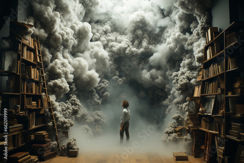 Illustration of a mind of a person with Obsessive Compulsive Disorder (OCD)