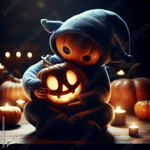 halloween pumpkin head