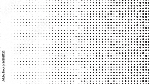 Black and white halftone dotted pattern.