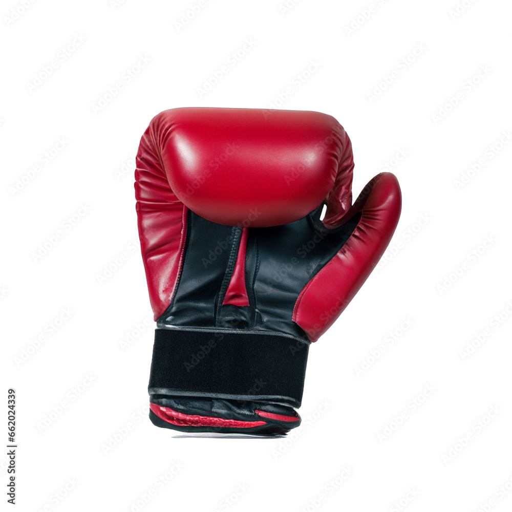 red boxing gloves isolated on white background