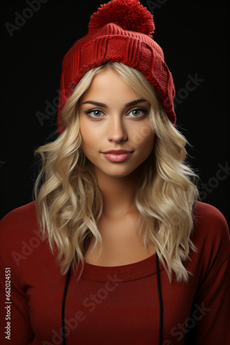 Winter Glamour: Portrait of a Stunning Blonde for Christmas