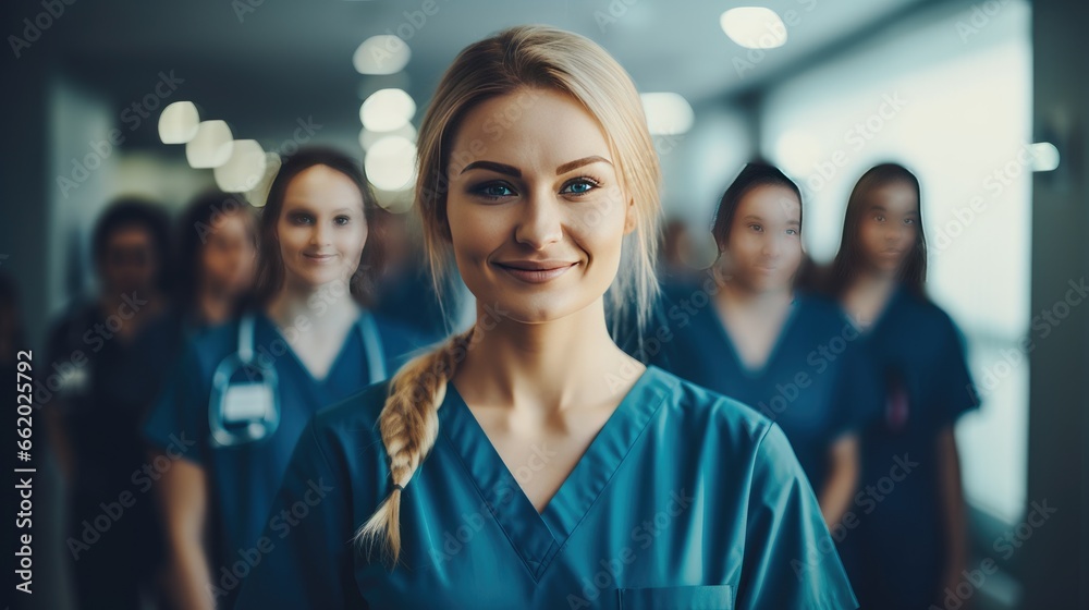 Group of nurses in a hospital Group of nurses in a hospital