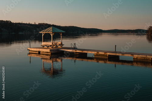 Sunrise at a floating fiord in scandinavia.jpg