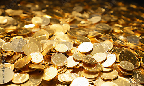 Gold Coins in Close-Up