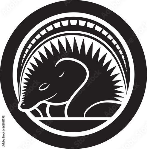 Elegant Armadillo Emblem Black Vector Logo Excellence Armadillo Icon in Vector Bold and Beautiful Black Design