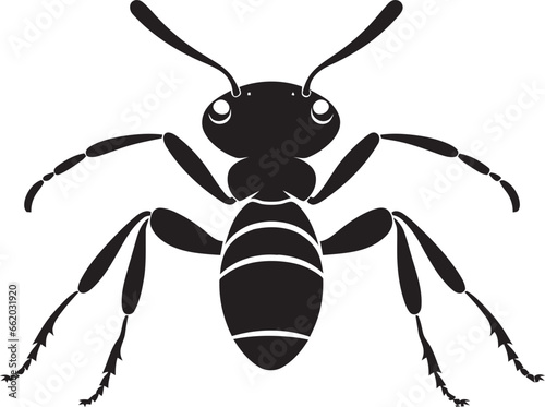 Elegance in Simplicity Black Ant Vector Design Black Vector Ant Icon A Logo of Excellence