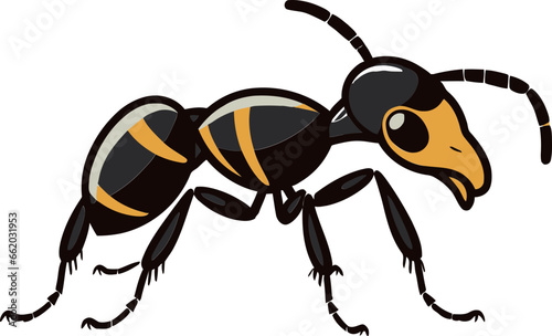 Bold and Beautiful Black Ant Vector Emblem Elegance in Simplicity Black Ant Vector Logo