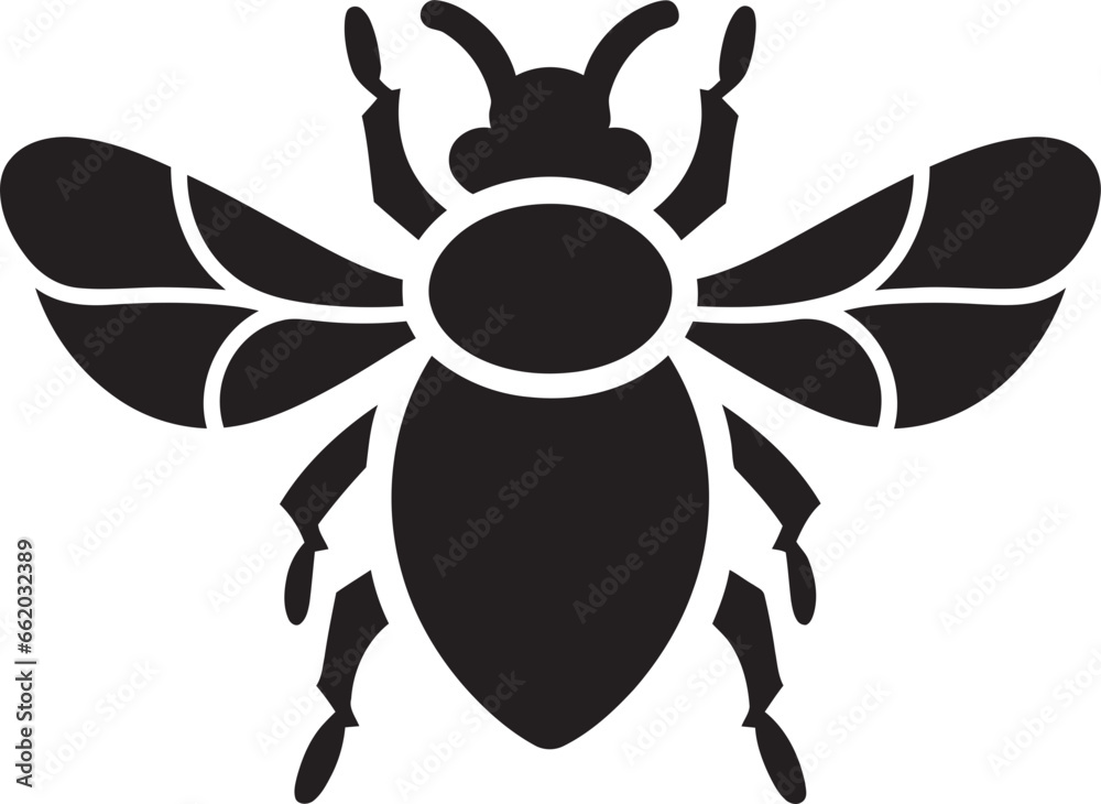 Fototapeta premium Majestic Black Aphid Icon Vector Logo Brilliance Sculpted Excellence Black Aphid Silhouette in Vector