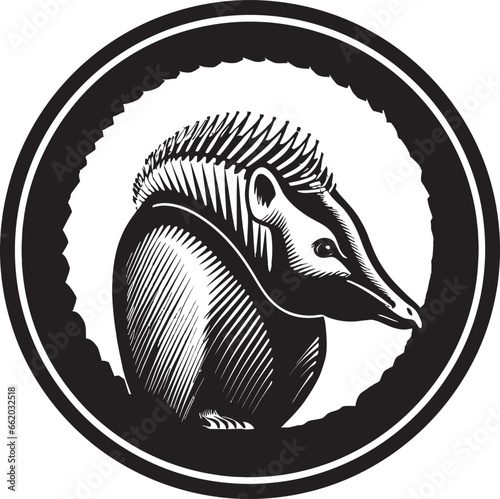 Armadillo Silhouette in Black A True Statement Elegant Armor Black Armadillo Icon