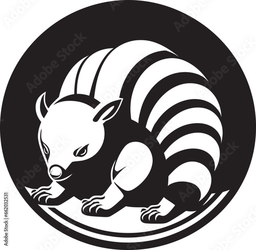 Majestic in Black Armadillo Vector Sculpted Resilience Black Armadillo Icon