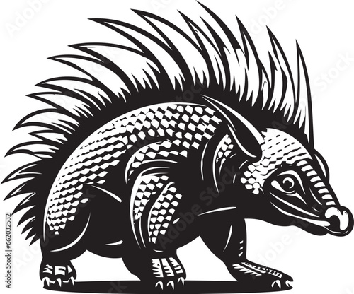 Intricate Noir Armadillo Design The Elegance of Black Armadillo Logo